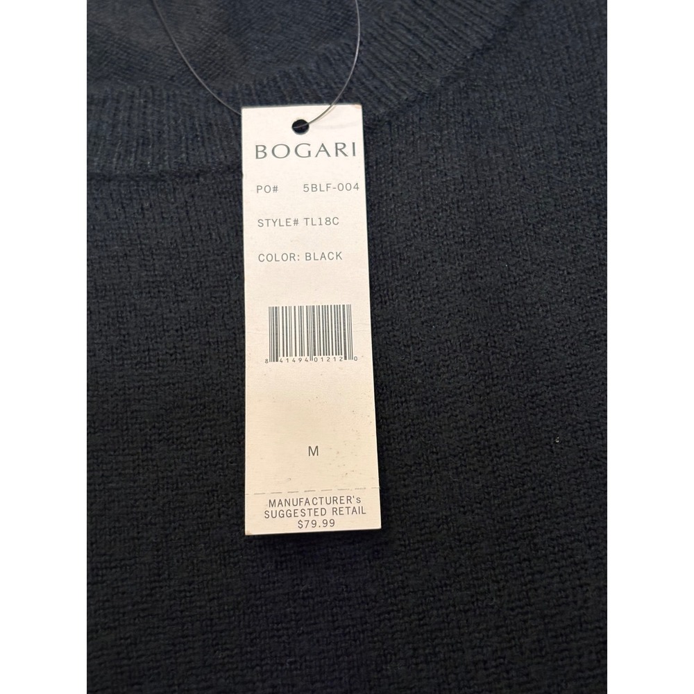 Bogari Women's M Black Sweater Sequin Floral Embellished NWT - Picture 5 of 9